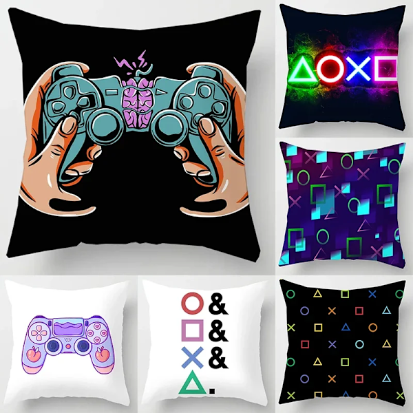 Hem Inredning Tv Spel Fan Style Square Pillowcase Kudde Omslag Anime Ny Design Gamer Grip Tryckt 45X45 Gåva 203 50x50cm