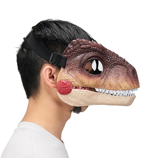 Rolig Dinosaur Mask Dino Mask Rört Käk Halloween Mask Dinosaur Huvud Ansiktsmask Rörliga Munn Party Cosplay Rekvisitar B