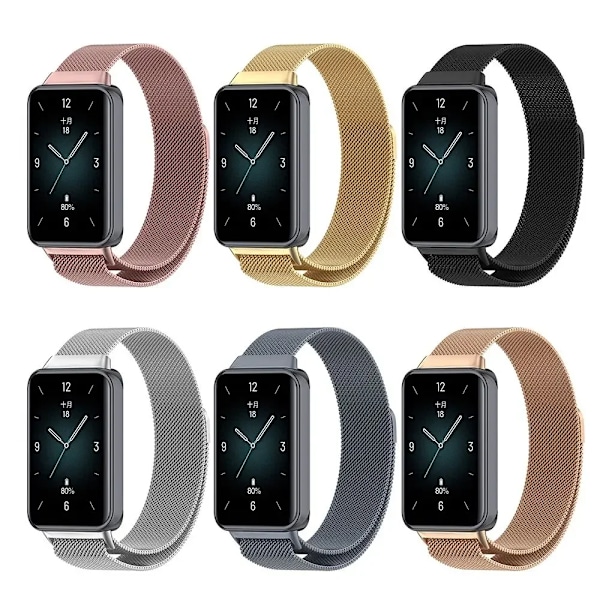 Rustfrit Stål Metalrem til Huawei Honor Band 9 Smartwatch Udskiftningsurrem Håndledsrem Tilbehør black For Honor Band 9