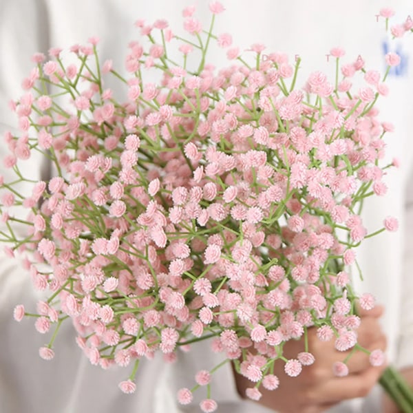 1st konstgjorda blommor Plast Gypsophila DIY Blombuketter Arrangemang 64cm För bröllop Festlig heminredning white