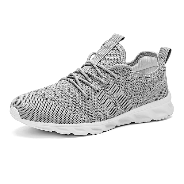 Hot Sale Light Man Rung Sko Bekvemme Åndbar Mænd Sneaker Casual Antiskid Og Slidstærk Jogging Mænd Sport Sneaker Sko Grey 43