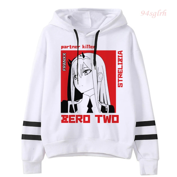 Darling In The Franxx Hoodie Anime Manga Harajuku Zero TWO Beautiful Girl Luvtröjor Unisex Hip Hop Casual Sweatshirt Streetwear 15655 L