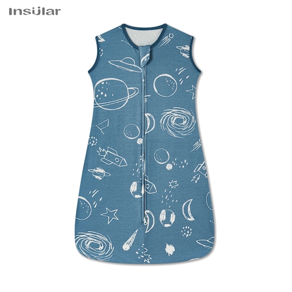 Sleeveless Vest Baby Sleeping Bag Cotton Thin Breathable Pajamas Anti-Kicking Cocoon for Newborn Envelope Sleep Sack Bedding Space 81cm(6-12 M)