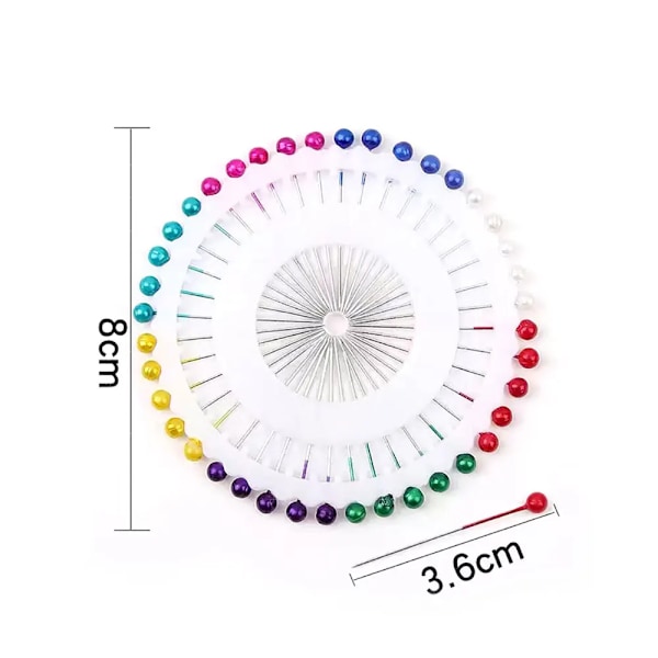 Silikone Världen 480 stål pärla huvud stift 37 mm rund kula huvud stift skiva metall positionering nålar sy quil diy Colour