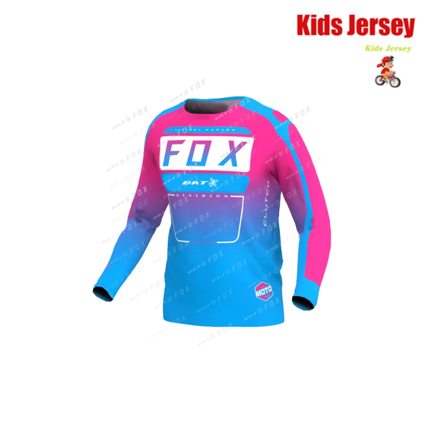 BAT FOX Kids Downhill-tröja Camiseta Enduro MTB-tröja Quick-Dry Barn Offroad DH Mountain Bike Motocross-tröjor KA-AL522 L
