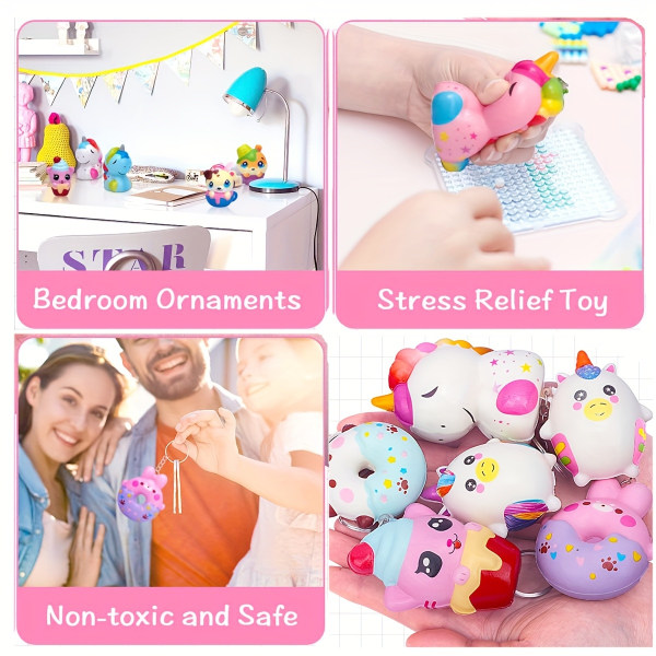 6st/12st/24st/36st, Squishies Squishy Leksaker, Djur Squishies Söta leksaker, Stress Relief Squishies Leksaker, Leksaker för barn, present till barn 12pcs