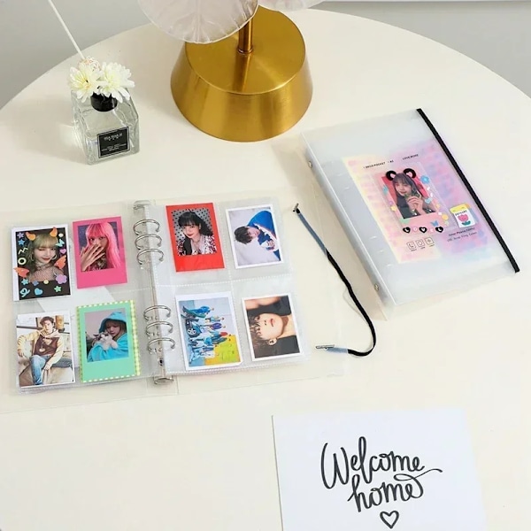 A5 Kpop Photocard-pidike, sidottu valokuvien pidike Polaroid-albumikirjassa, 3 tuuman sydänvalokuvan korttikansio A