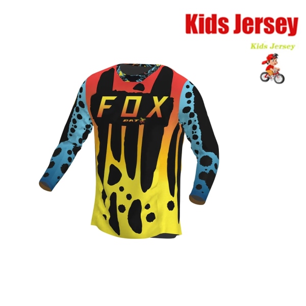 Off Road Racing T-shirt för barn Mountainbiketröja Enduro BAT FOX MTB-tröja Snabbtorkad Motocrosströja för barn barnkläder KA-CL073 XXL