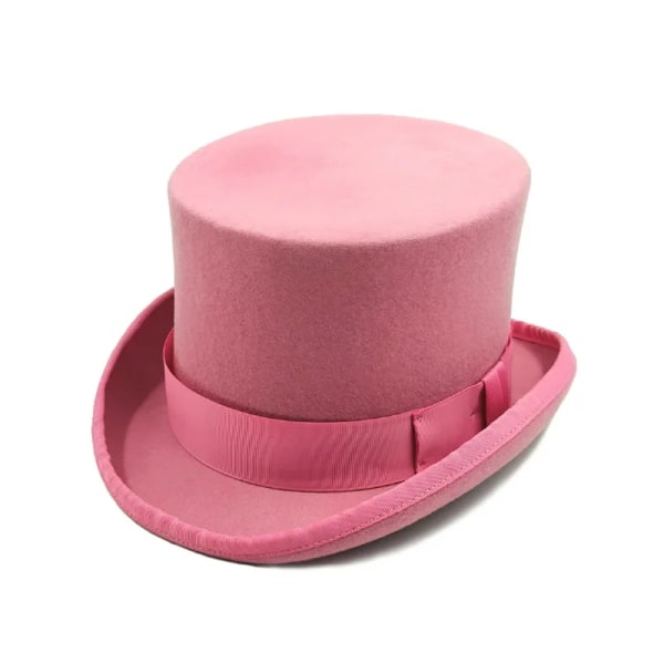 Special High Top hat Trollkarl hög hatt Prestanda Brittisk svart jazz topp hattar manliga och kvinnliga domstol gentleman platt filt hatt 15 S 54-56