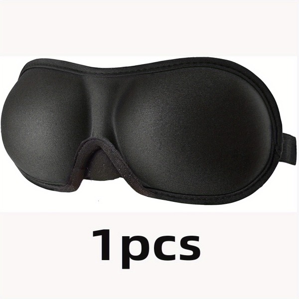 1 st/2 st djupare 3D-ögonmask, cover, ögonbindel för att sova black single pack