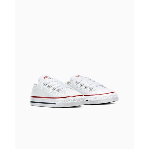 Vit sneaker för baby - CONVERSE - All Star - Ovandel i låg canvas - Spetsstängning - Gummisula Vit 19