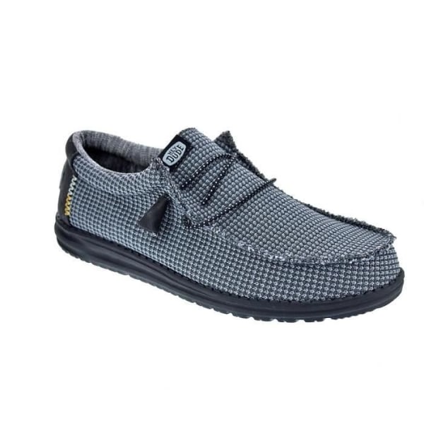 Hey Dude Wally Sport Loafers för män - Svart/Vit - Ovandel i textil - Vuxen