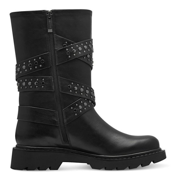 Damskor - Ankelboots - Biker modell - TAMARIS - Svart Svart 38