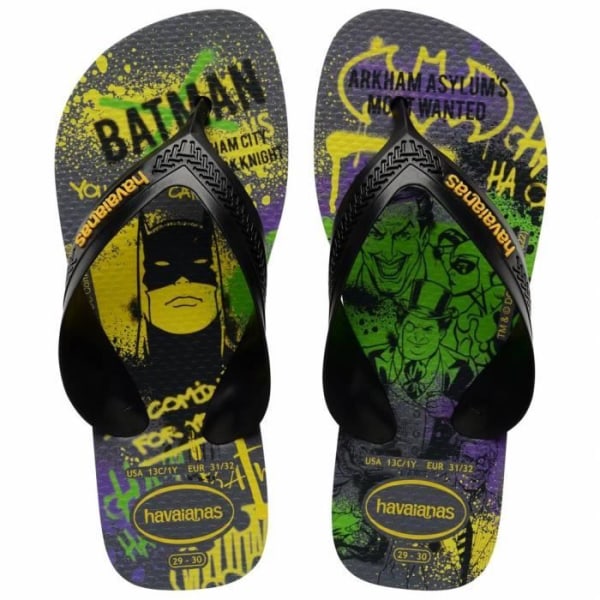 HAVAIANAS KIDS MAX HEROIS Svarta flipflops - Barn - Gummi - Blandat