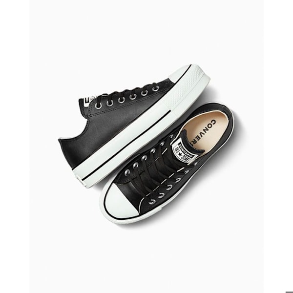 Converse PLATTFORM LÄDER OX Sneaker - CONVERSE - Dam - Svart - Läder - Snören - Platta Svart 38