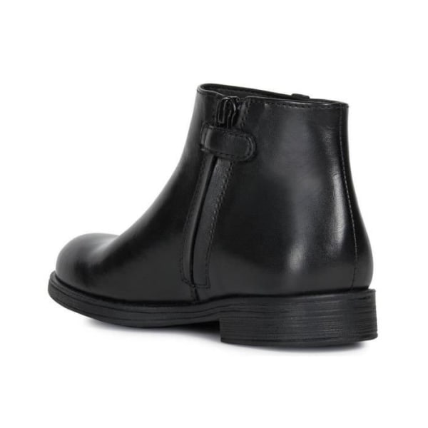 Girl's Bootie - J0449D - Svart - Läder - Platt - Zip Svart 30