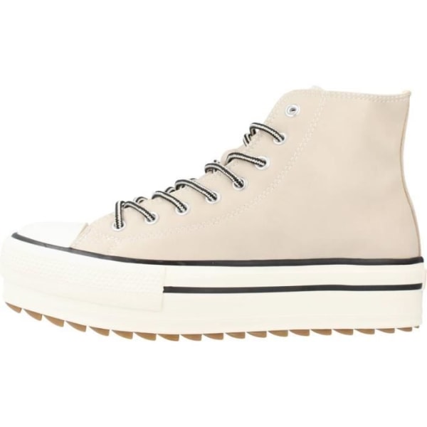 Victoria High Top Lace-Up Sneaker - Beige - Rund - Lace-up - Wedge Beige 40