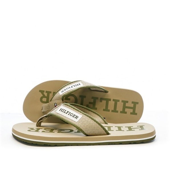 Tommy Hilfiger Patch Beach Beige flip flops för män Beige 42