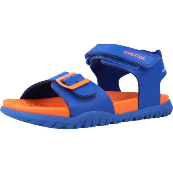 Geox Fusbetto Scratch Plate Sandal - Royal-Orange - 28