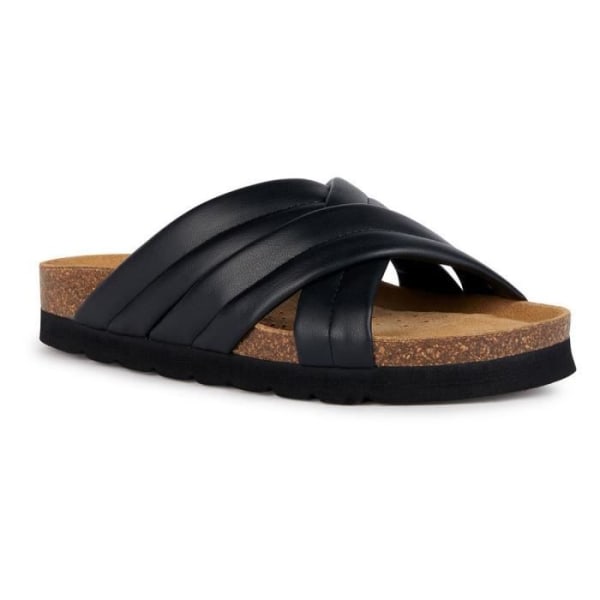 GEOX D Brionia sandal med kilklack för kvinnor - Svart - Syntetisk ovandel - Åtdragningsspänne