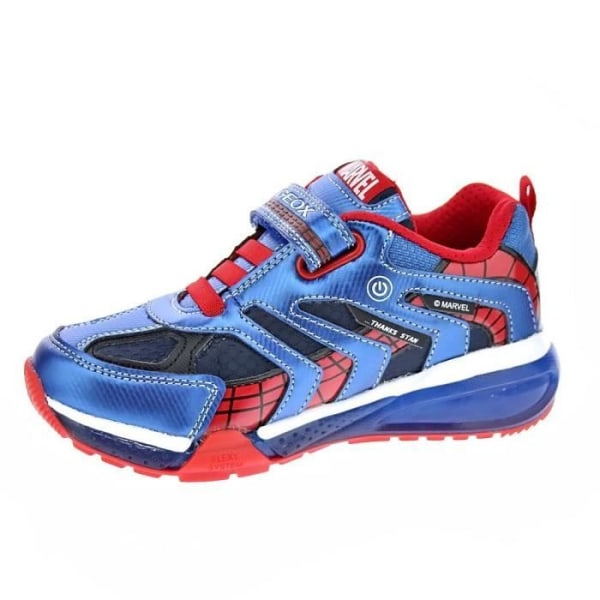 Geox J Bayonyc Sneaker i läder för barn - GEOX - Låg version - Marinblå/Royal - Scratch - Exceptionell komfort 33