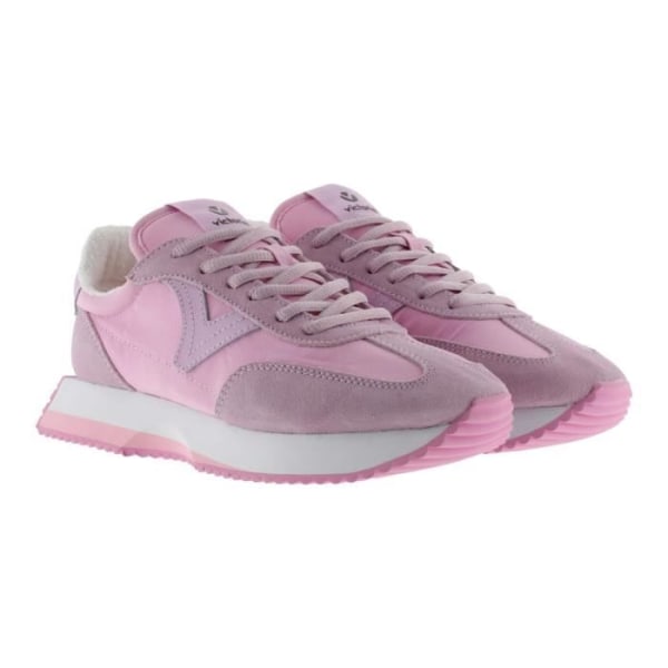 Victoria Leather Sneaker - VICTORIA - Låg version - Dam - Rosa - Spetsar - Platta Rosa 36