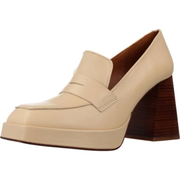 Mockasin för kvinnor - ÁNGEL ALARCÓN - Modell 126224 - Beige - Läder