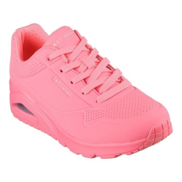 Sneakers dam - SKECHERS UNO Rosa - Platt klack - Snören - Syntet Rosa 39