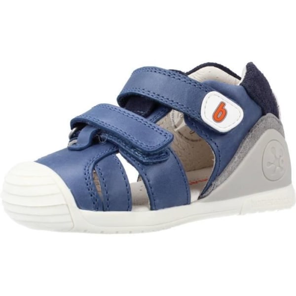 Sandaler - barfota BIOMECANICS 120725 Blå för barn med gummisula och läderexteriör