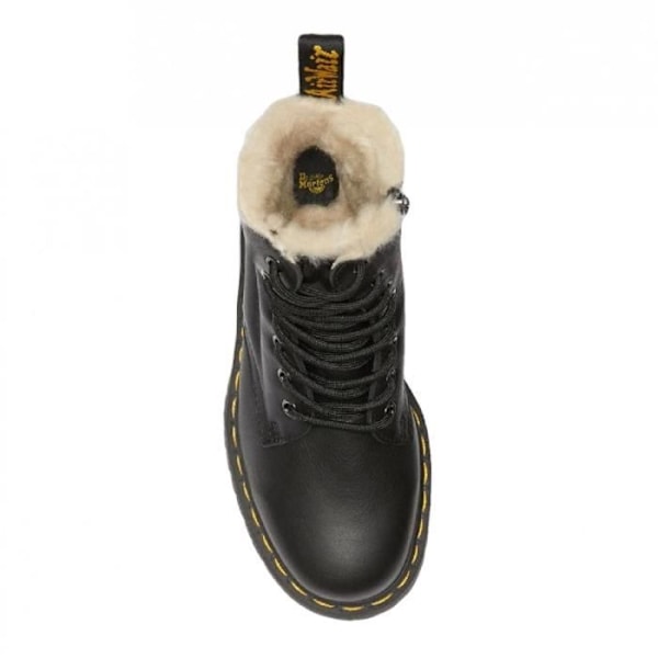 Dr Martens Jadon FL Boots Svart - Läder - 4,5 cm kilasula - Foder i fuskpäls Svart 36