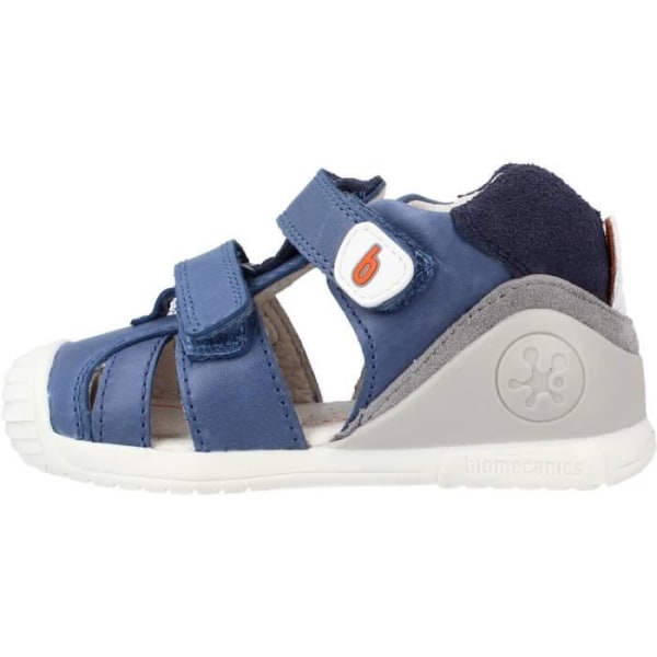 Sandaler - barfota BIOMECANICS 120725 Blå för barn med gummisula och läderexteriör