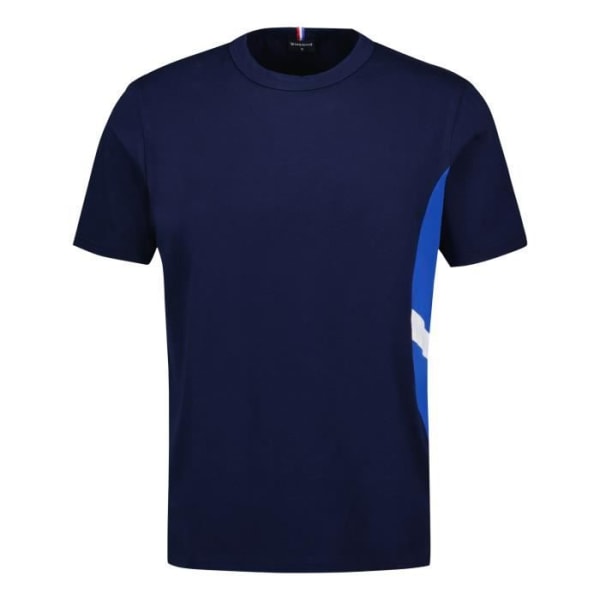 Le Coq Sportif blå T-shirt i bomull med rund hals Marin M