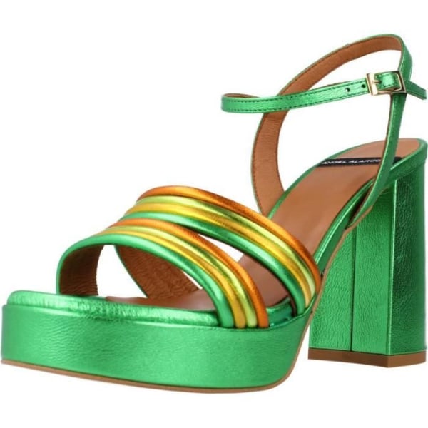 Sandal - barfota dam ÁNGEL ALARCÓN 138023 grön - kilklack - tillverkad i Spanien