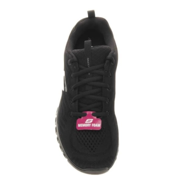 Sneakers - SKECHERS - Graceful Get Connected - Dam - Svart - Platt klack - Textil - Snören Svart 35