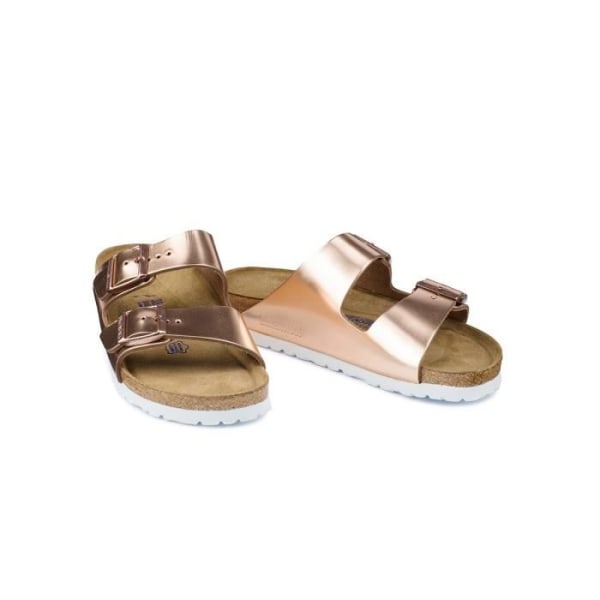 Birkenstock Arizona Cooper Platta sandaler för kvinnor - BIRKENSTOCK - Läder - Gul - Rosa 37