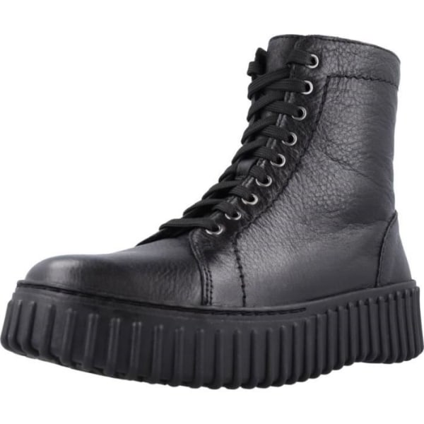 Sneakers för män - CLARKSTORHILL RISE - Svarta - Spetsar - Hud - Textilfoder