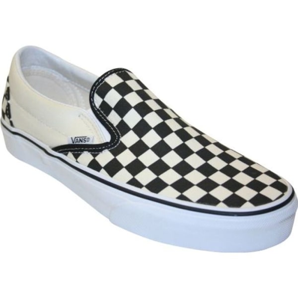 Sneakers Skateshoes Vans Shoes Classic Slip On - Herr - Svart och vitt - Textil - CHECKER WHITE - 38 1/2