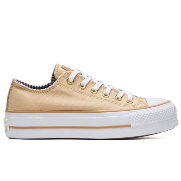 CONVERSE Chuck Taylor All Star Lift Platform Herringbone Stripe Ox Sneakers för kvinnor - Beige - Snörningar - Platta 41