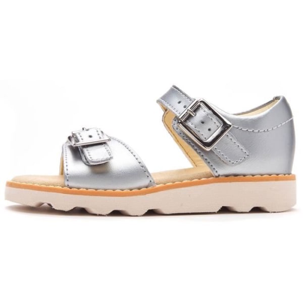 Damsandaler - CLARKS - Silver - Läder - Platt klack Pengar 20