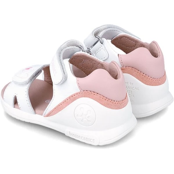 Vit sandal för baby - BIOMECANICS - Hjärtan - Scratch - Läder