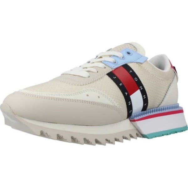 Tommy jeans sneakers 132817 Beige 37 - TOMMY JEANS - Dam - Textil - Spetsar - Platta Beige 41