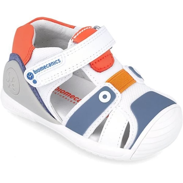 BIOMEKANIK FÖRSTA STEG SPORTSANDAL 242154-A Vit_orange 18