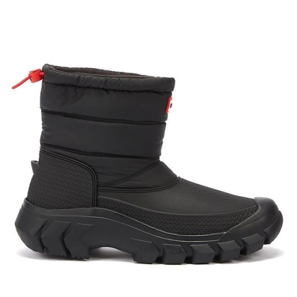 Korta snöstövlar i svart läder för kvinnor - Hunter Intrepid - Vattentät - EU 39