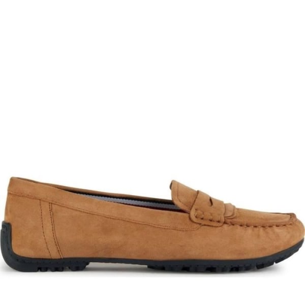 Loafers dam - Geox - KOSMOPOLIS GRIP CAMEL MOCCASINS - Splitläder - Gummisula - 41