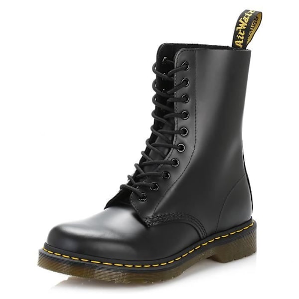 Dr. Martens 1490 Smooth Black Läder Snörstövlar för vuxna - 39