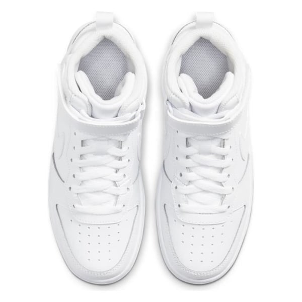 Nike Court Borough Mid 2 GS Mixed White Sneakers - NIKE - CD7782-100 - Läder - Spetsar - Pojke - Platta - Barn