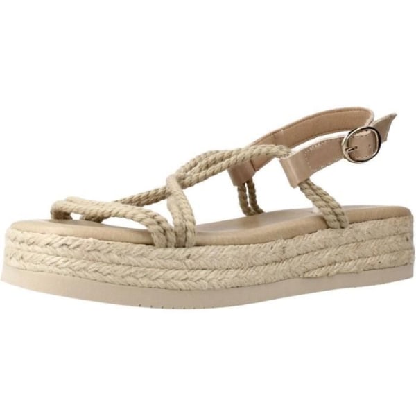 Sandal - barfota GUL 123460 Beige 36 - Dam - Åtdragningsspänne - Läder - Kil Beige 37