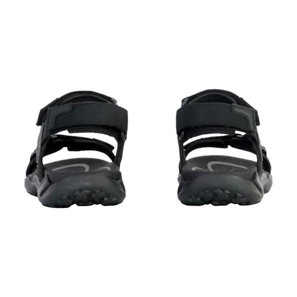 Geox Terreno Grip Text Flat Sandal för män - Svart - Skrapstängning - 2 cm platt klack - 42