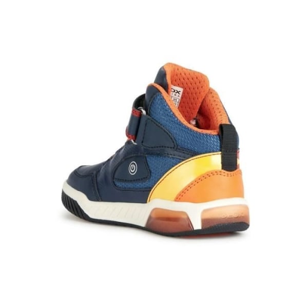 Geox Inek Boy's High Top Sneaker med Scratch - Blå - Platt klack - Syntetisk ovandel 33