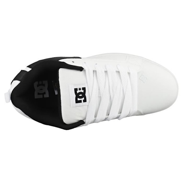 DC Shoes COURT GRAFFIK Sneakers för män i vitt svart läder med snören vit svart 46